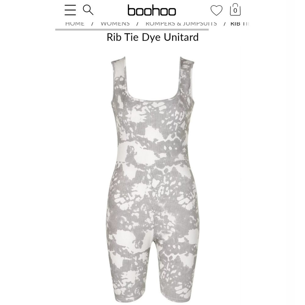 Boohoo Ribbed Unitard/Romper